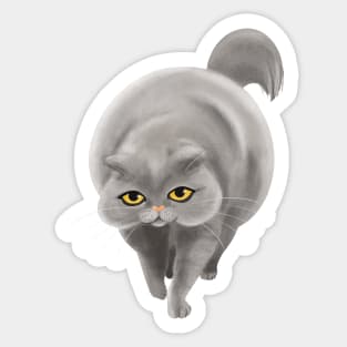 Big grey cat Sticker